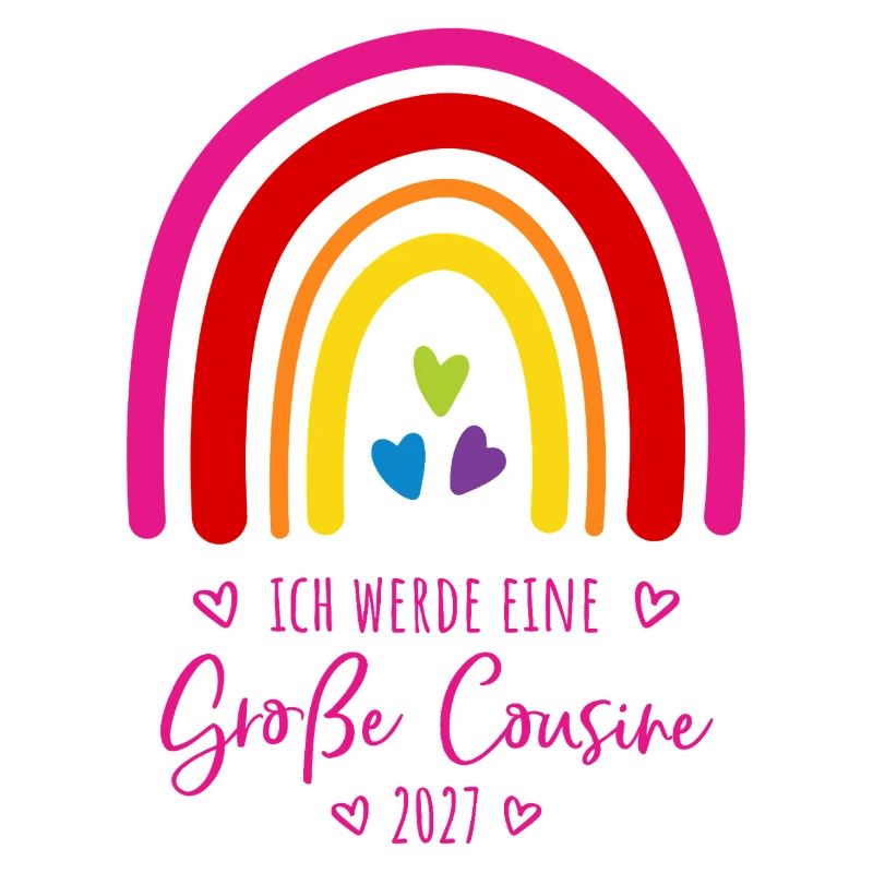 Ich werde eine Große Cousine 2027 Regenbogen