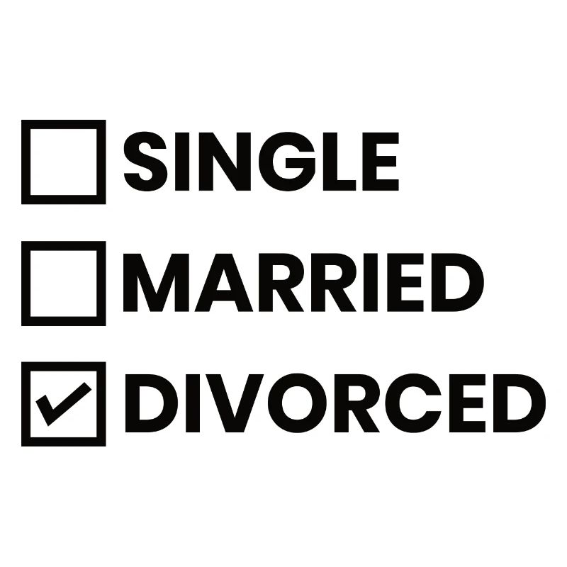 Divorced Marriage Ende Ehe Scheidung New Single