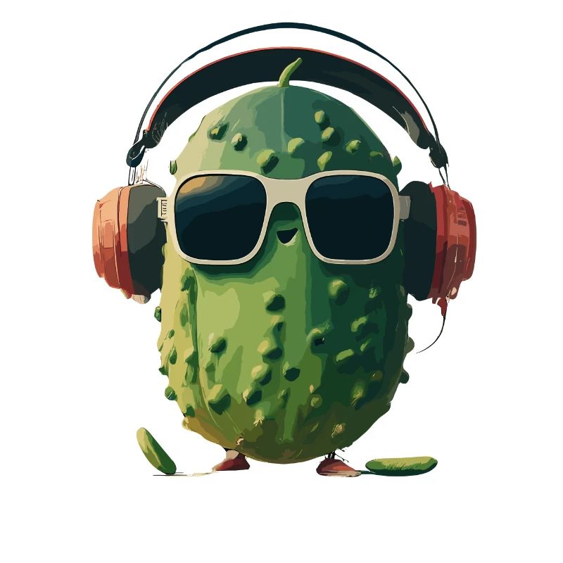 Cool Groovender Kaktus mit Kopfhörer Sommer Vibes