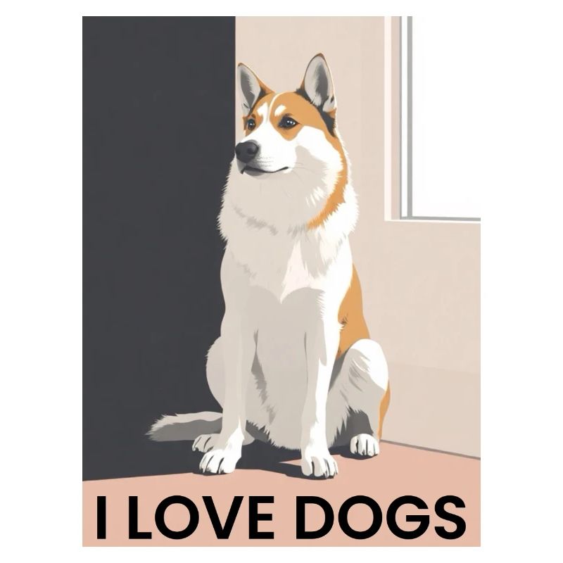 Joli chien avec une devise d'amour canin