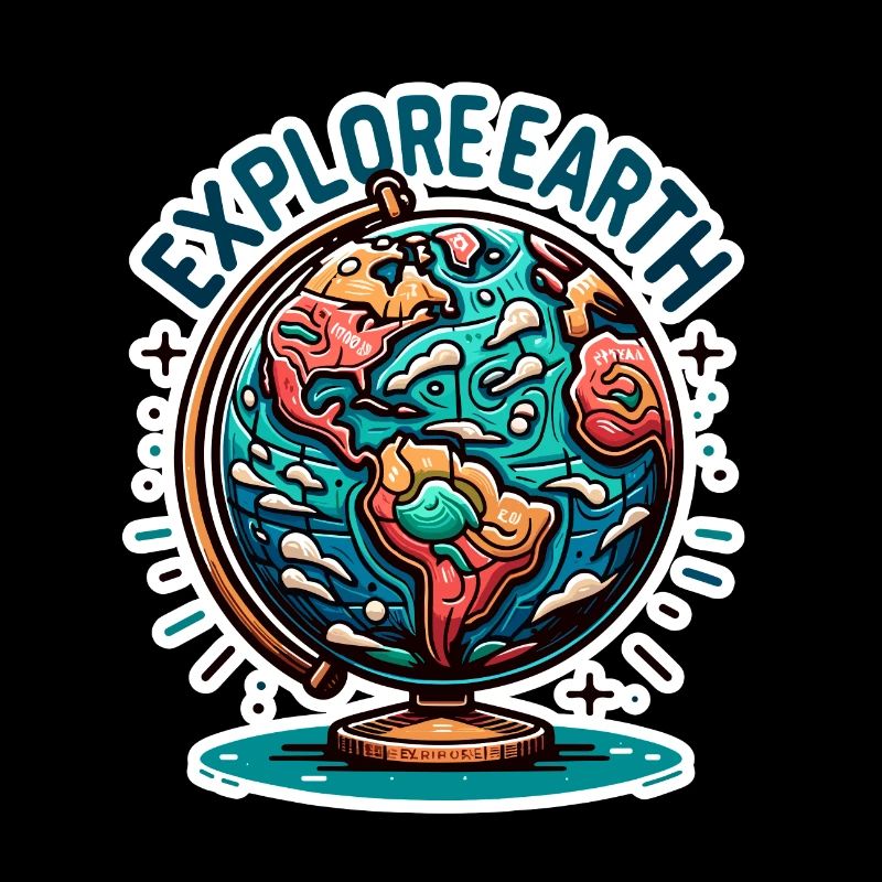 Explore Earth - Erde Illustration
