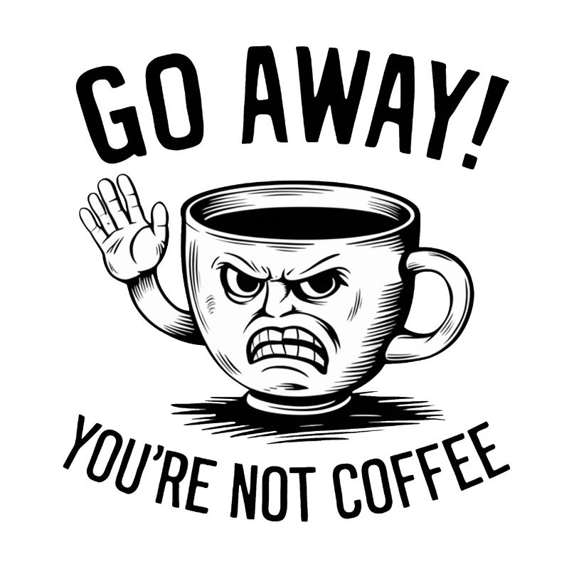 Partez! Vous n’êtes pas du café.