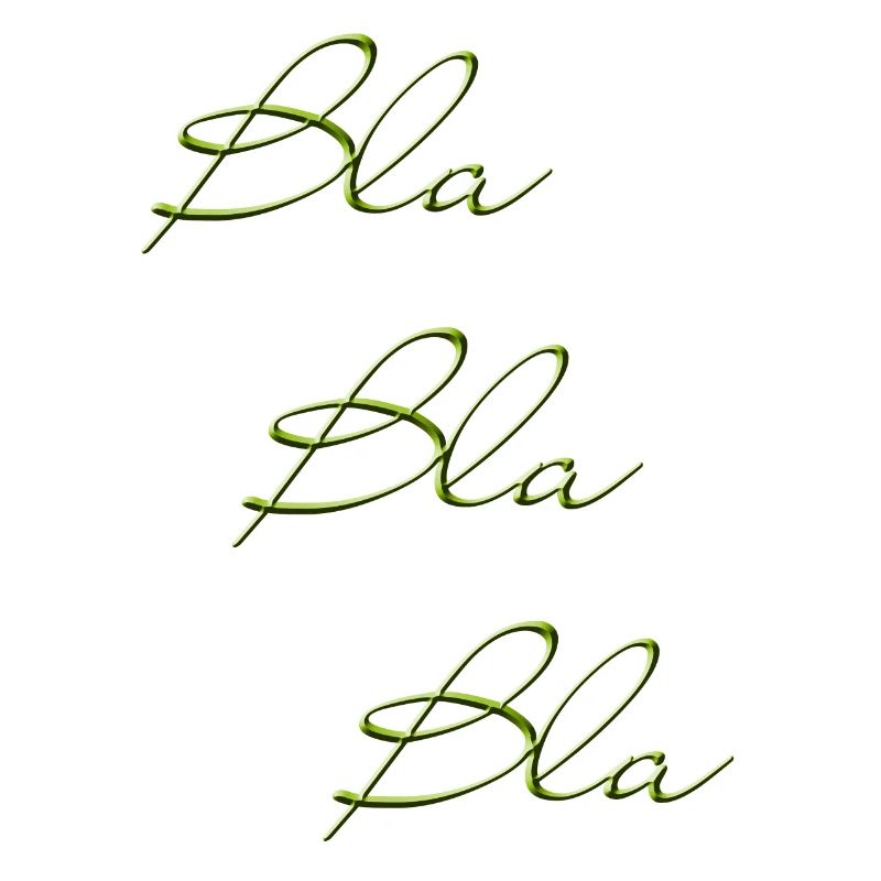Bla Bla Dreifach Grüner Script