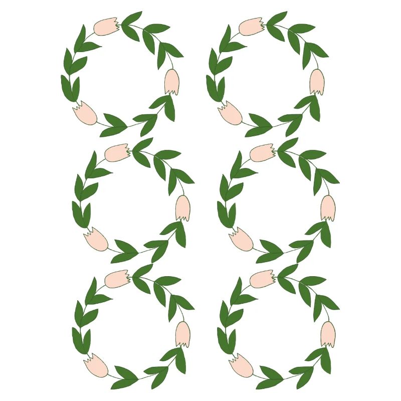 Floral pattern in grass shape