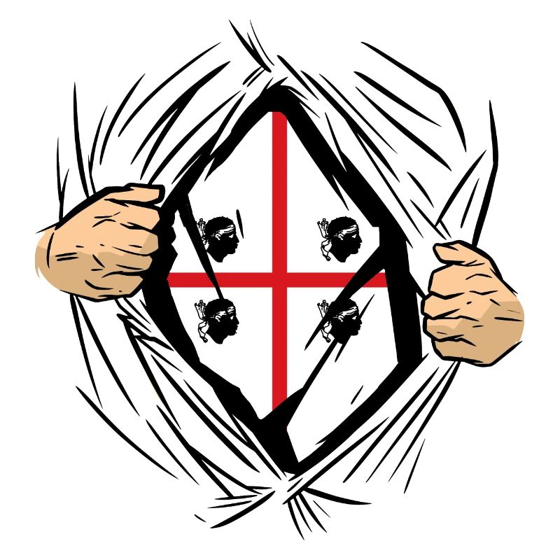 Drapeau de la Sardaigne Super-héros Drapeau de la Sardaigne