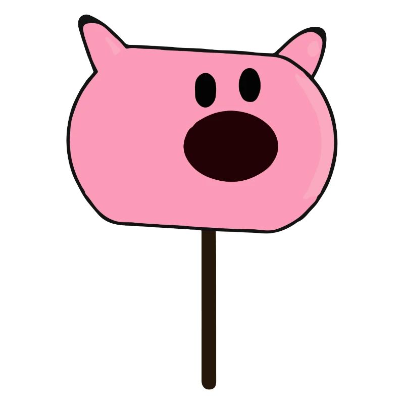 Popsicles pig's face