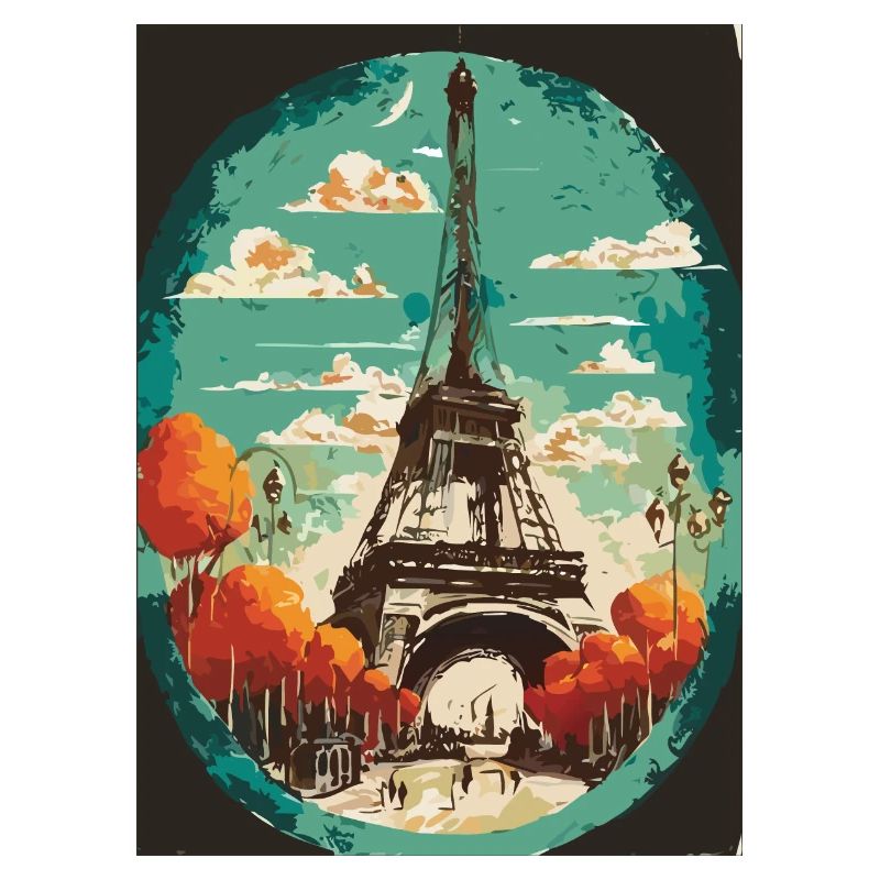Tour Eiffel au centre