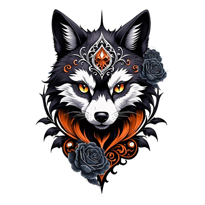 Majestic wolf's head,