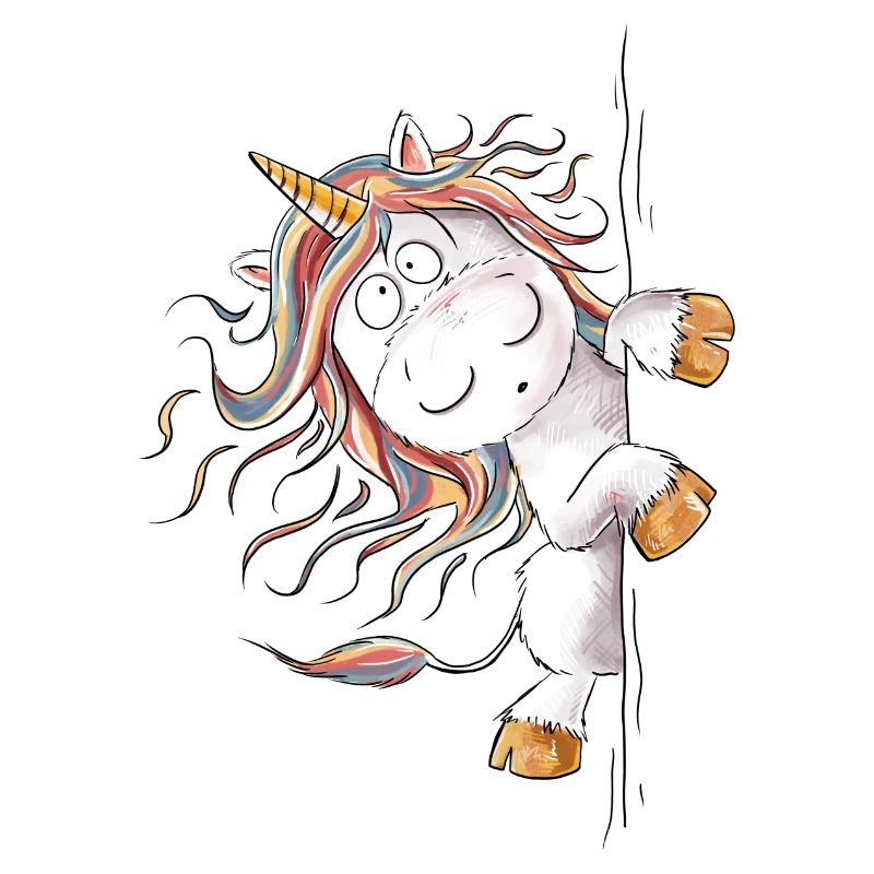Drolliges Regenbogen Einhorn Fantasy