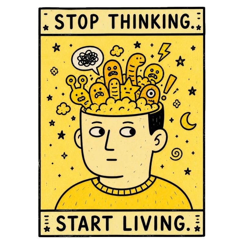 STOP THINKING. START LIVING.