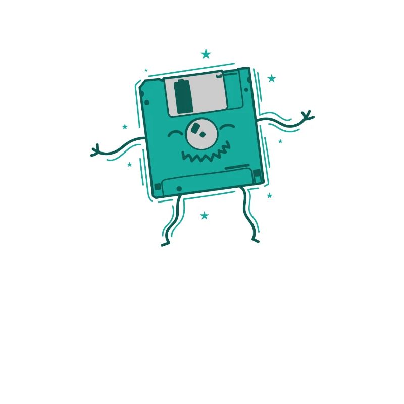 Floppy Disk Dances Retro Storage Module Disk
