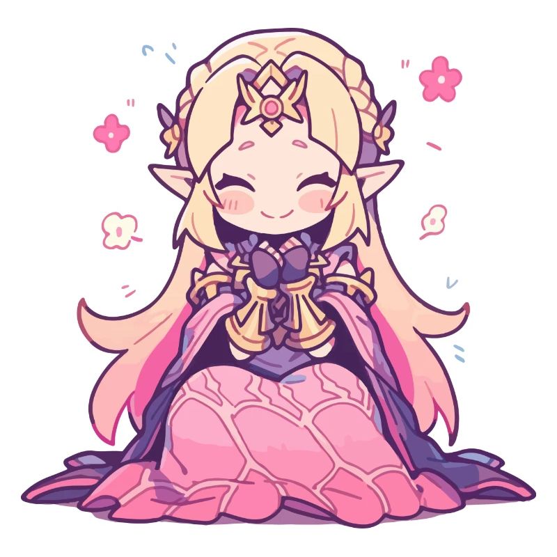 Princesse Chibi mignonne - Conception de conte de fées mignon