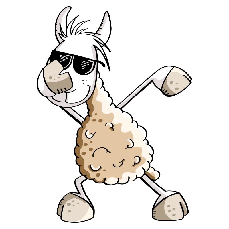 Cool Dab Dance Lama - Dabbing Alpaca - Comic Fun