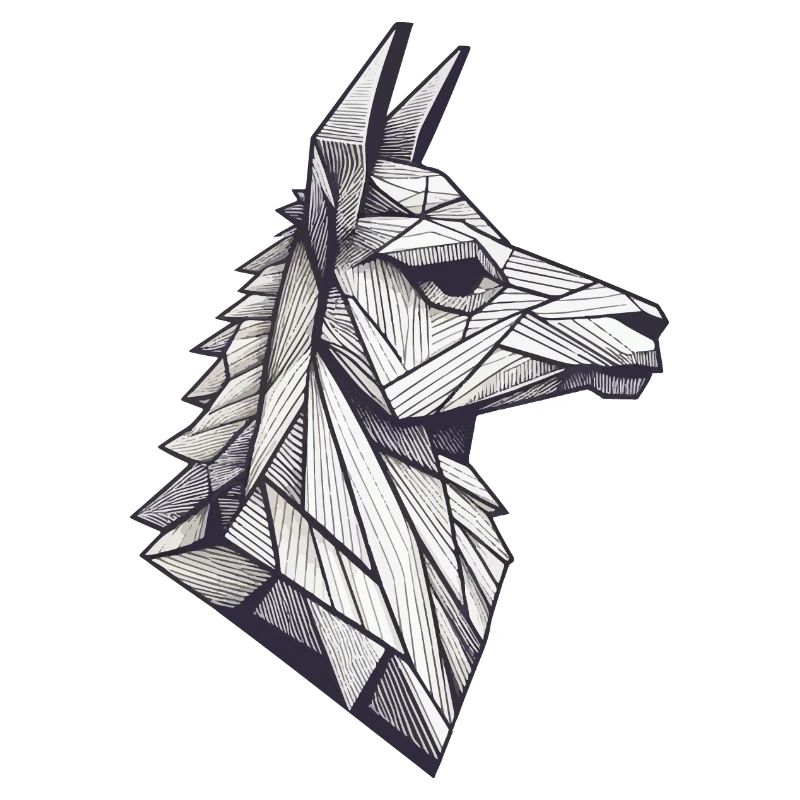 Llama Alpaca Geometric