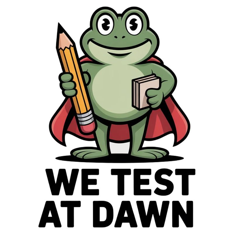 Teacher Frog We Test At Dawn Test Day Coordinator 