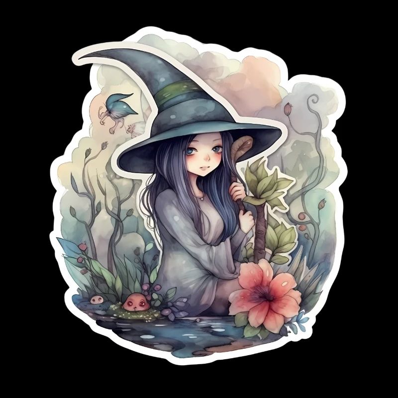 Sorcière douce dans l’eau