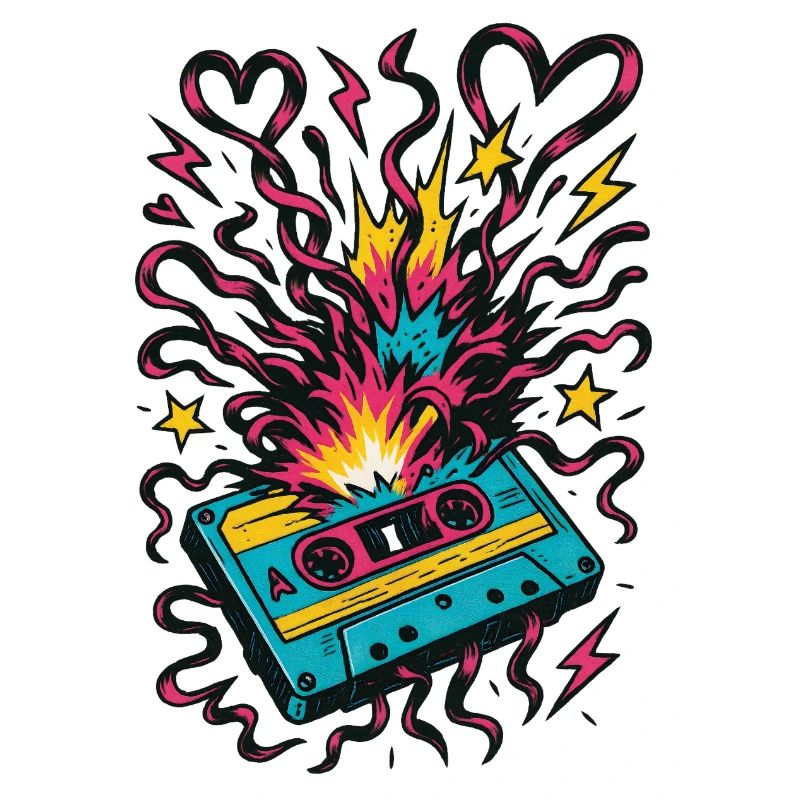 Cassette Explosion – 80s Tape Chaos