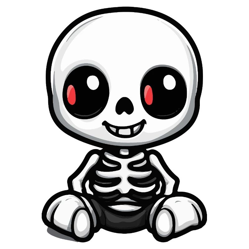 Skeleton Cute Halloween Comic