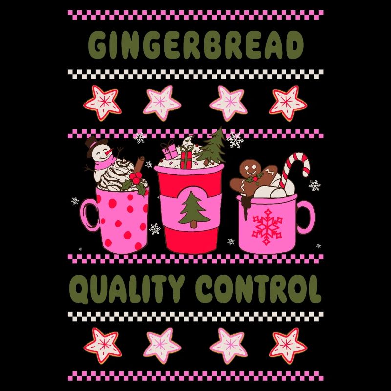 Gingerbread Quality Control - Pink Christmas