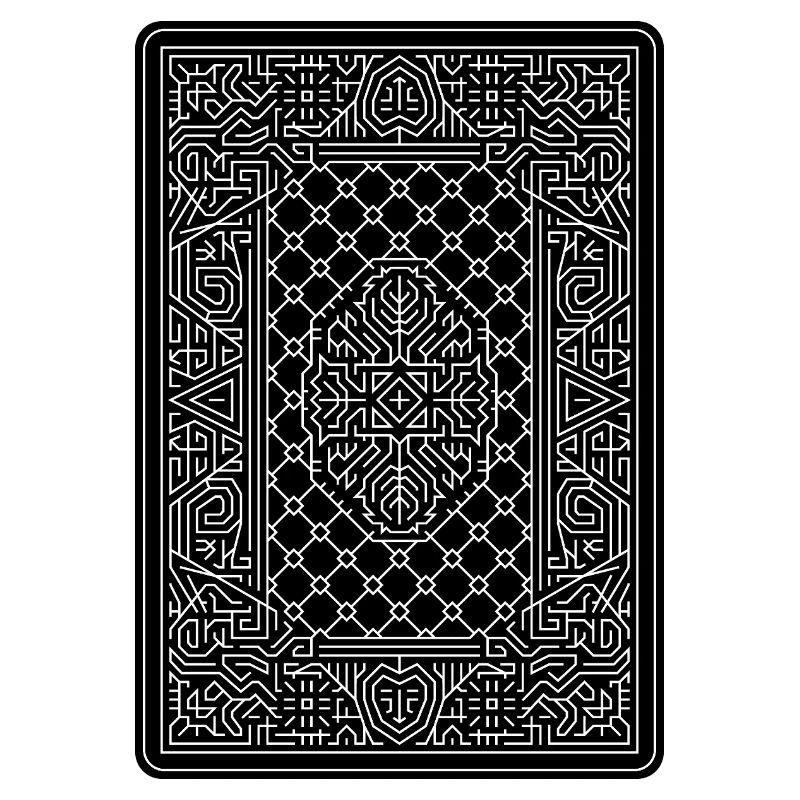 Geometric Playing Card Vector Art Black