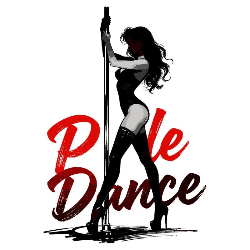 Pole Dance Silhouette – Elegant Pin-Up Art