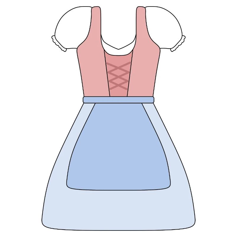 Conception de robe bavaroise traditionnelle Dirndl