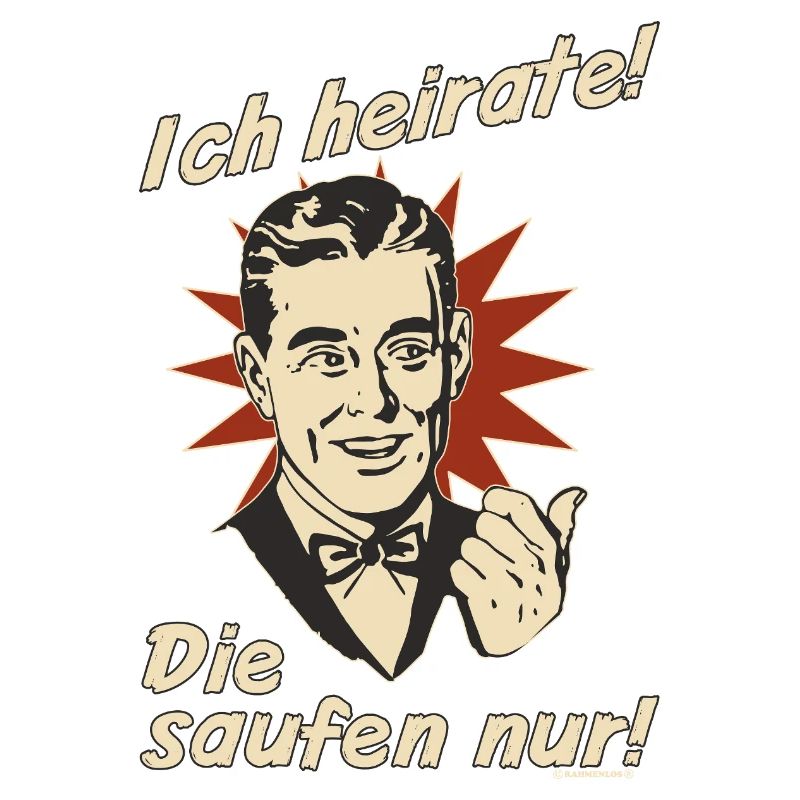 Vœux de mariage rétro avec motif de boisson