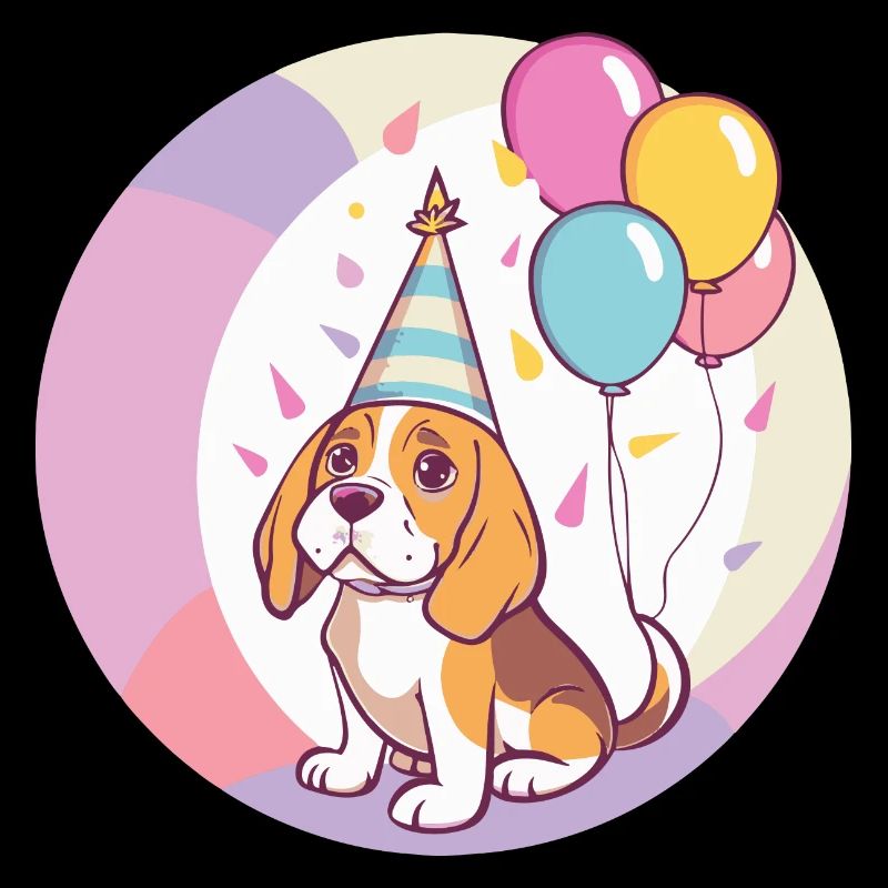 Beagle Hunde Geburtstag Comic