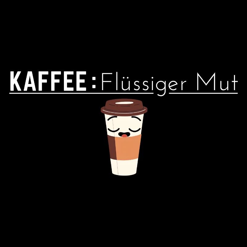 Kaffee: Flüssiger Mut - Kaffee Spruch