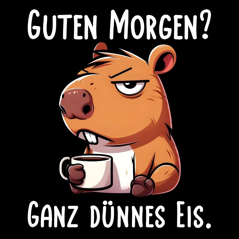 Capybara Guten Morgen Ganz Dünnes Eis