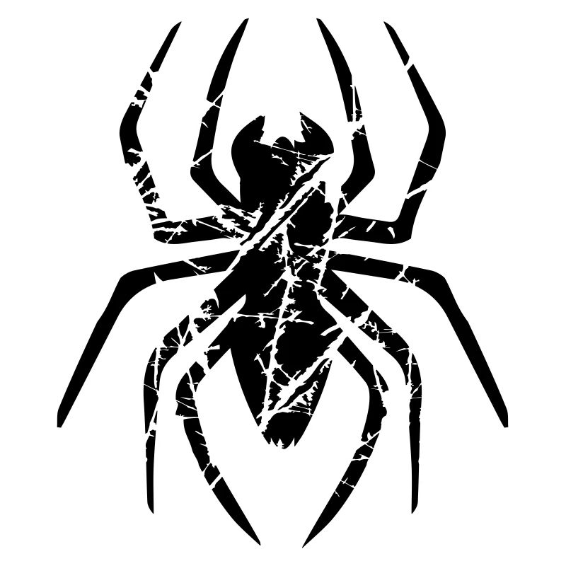 scratch cracks spider logo design disgusting horror hal