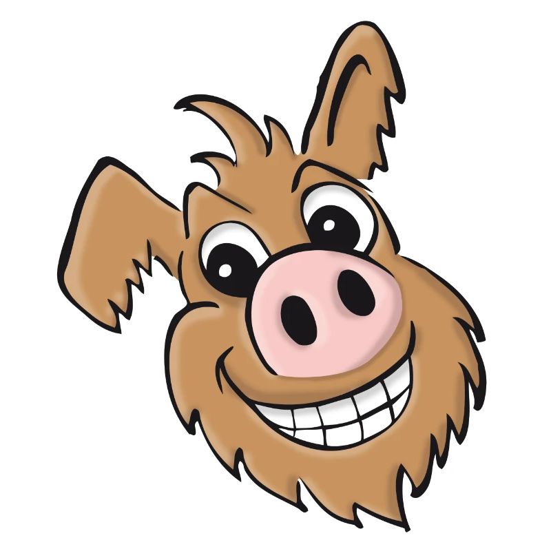 Chien cochon - amical