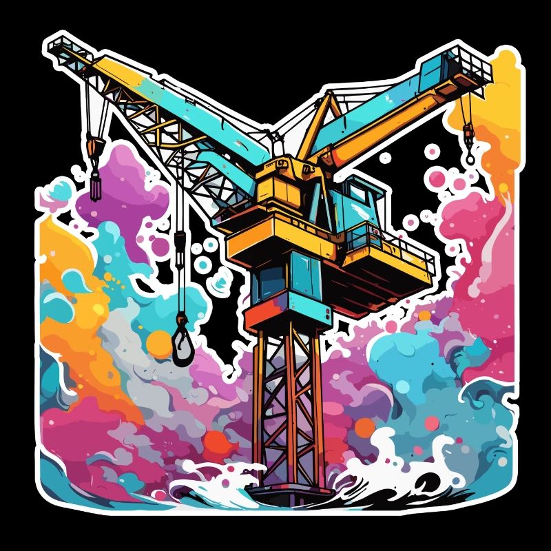 Crane / construction site / winch / crane system