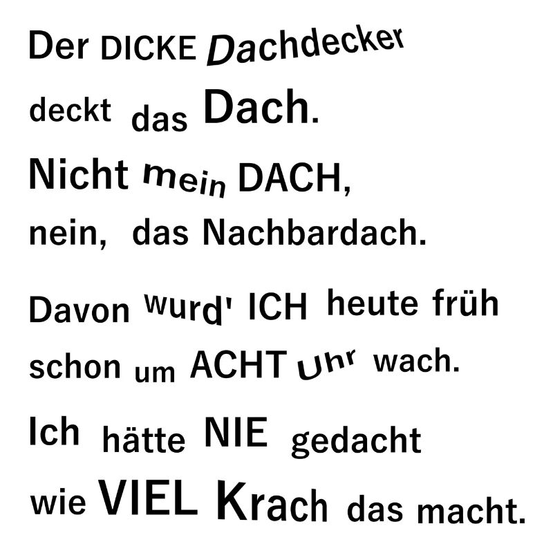 Der dicke Dachdecker deckt das Dach