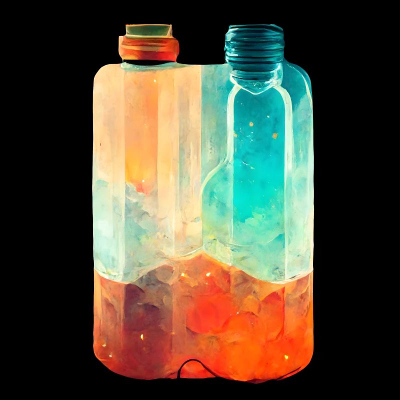 Two drinking bottles Retro