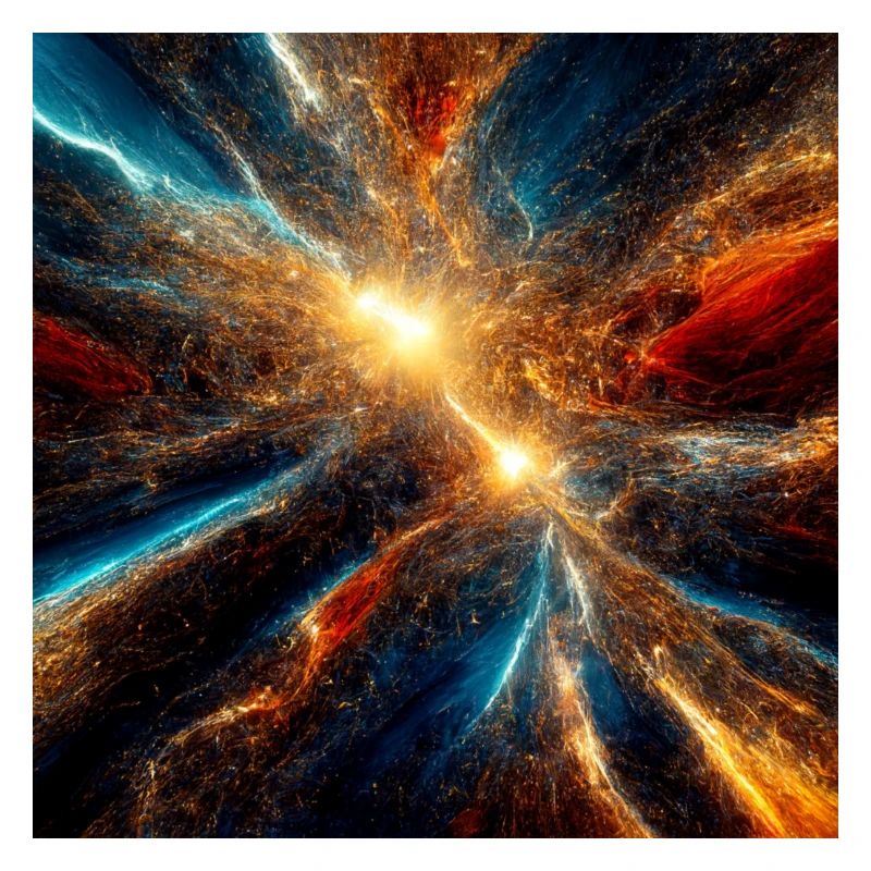 Kosmische Explosionsfarben