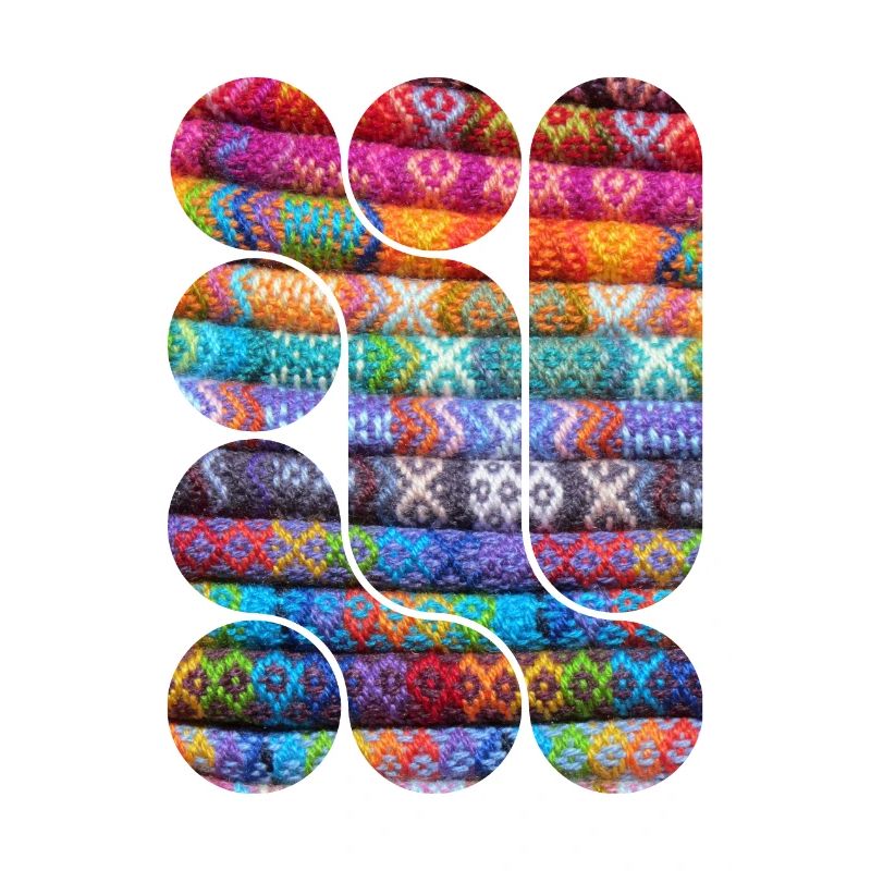 Helles gestricktes Patchwork