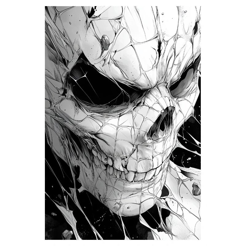 Skull Net Black & White