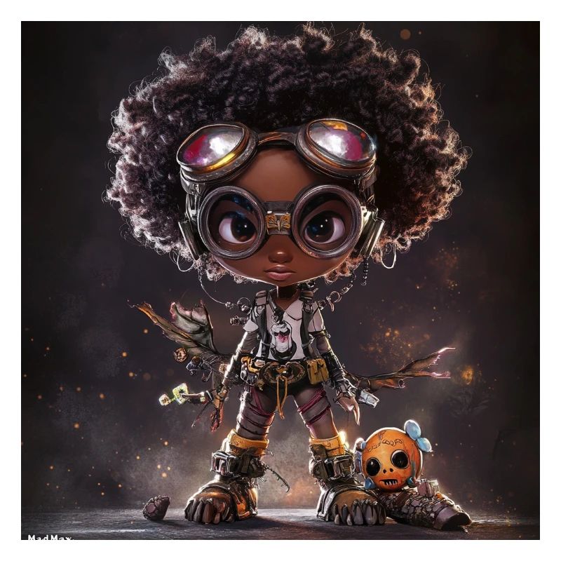  exploratrice Afro Steampunk