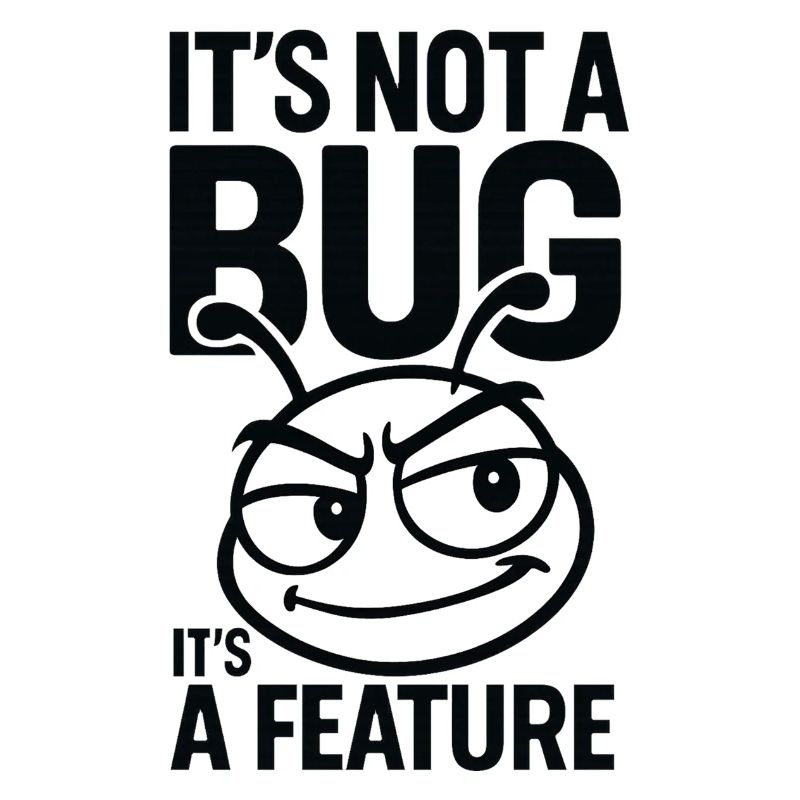 It's not a bug, it's a feature Perfect for nerds