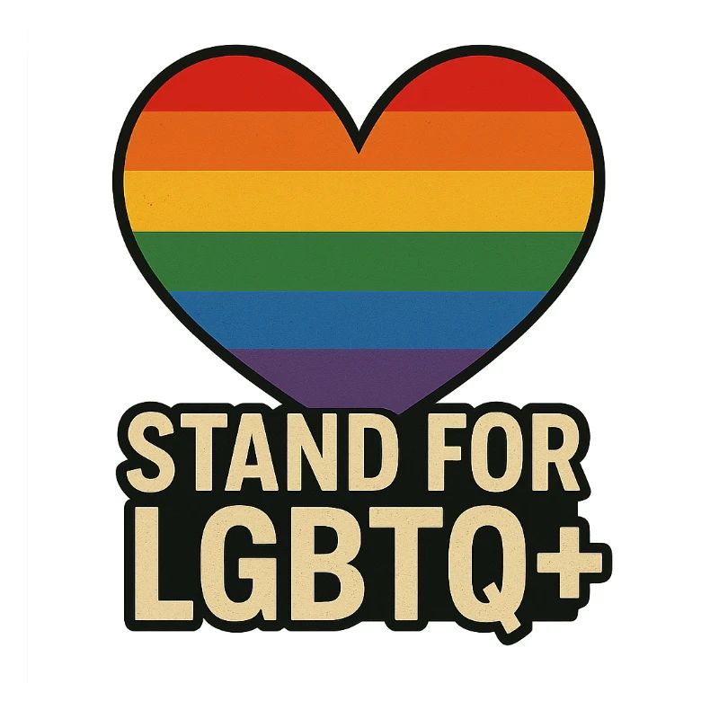 Pride Heart LGBT Support Design