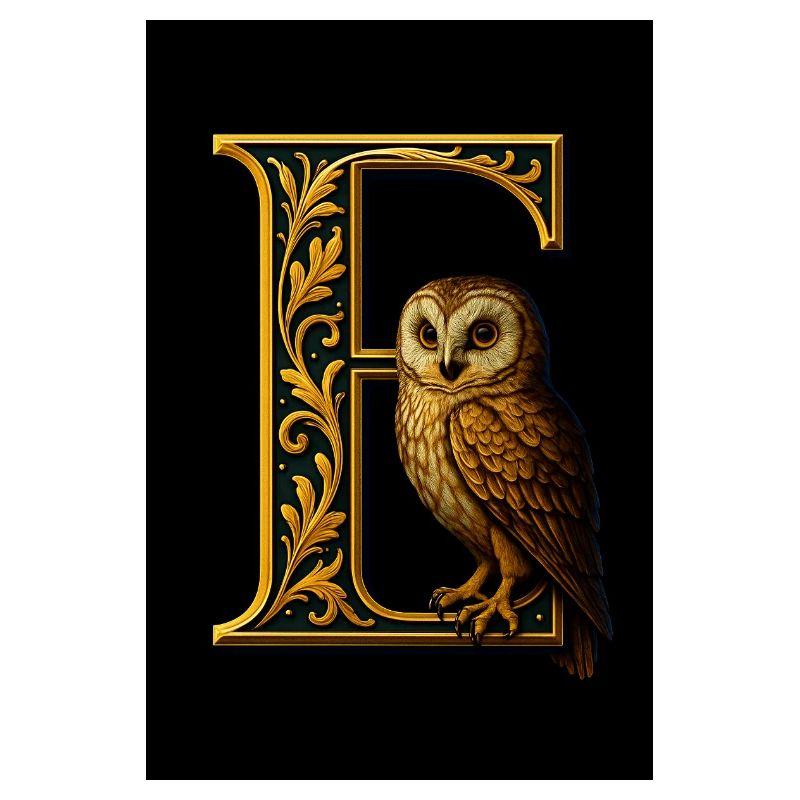 E - Magisches Ornament mit Eule