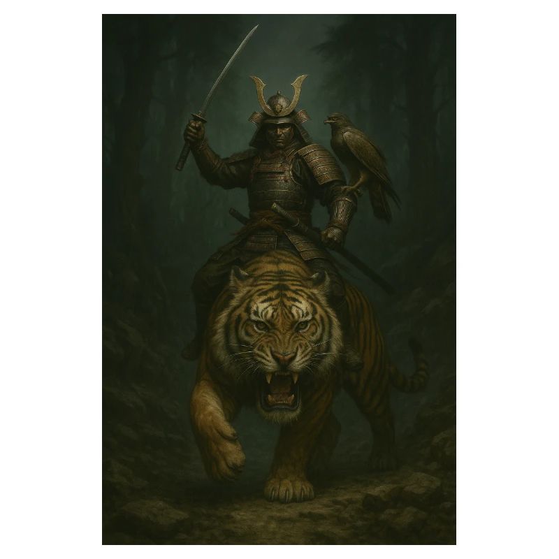 Samurai and Tiger Warrior – Epic Art