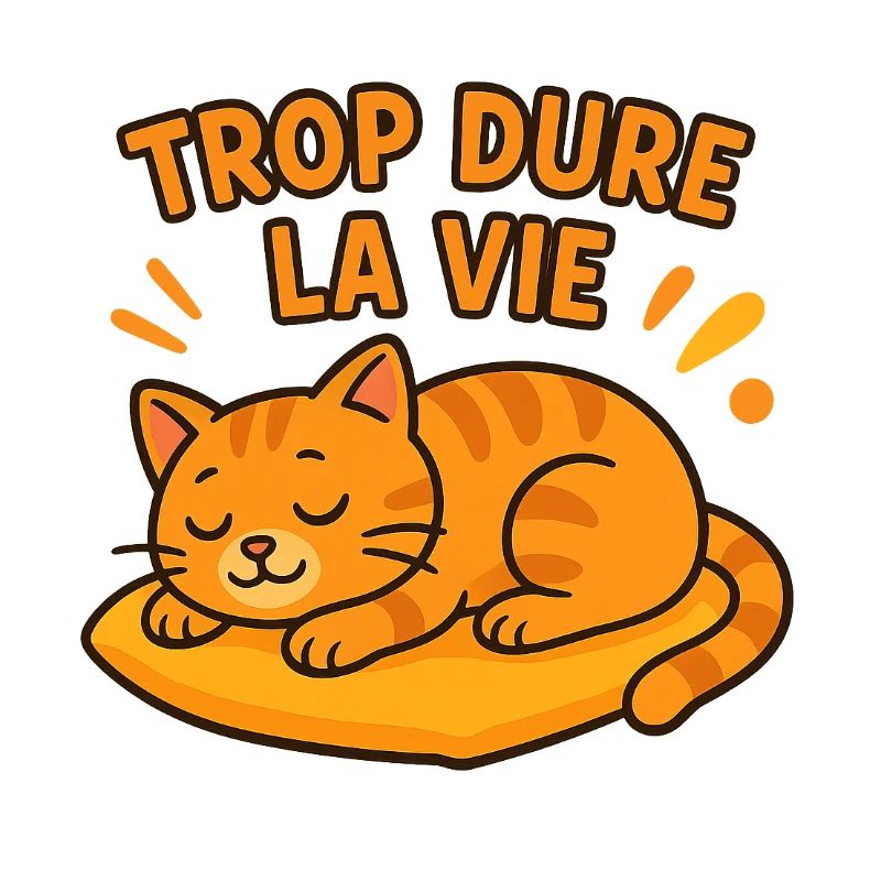 Trop Dure La Vie Chat Dort