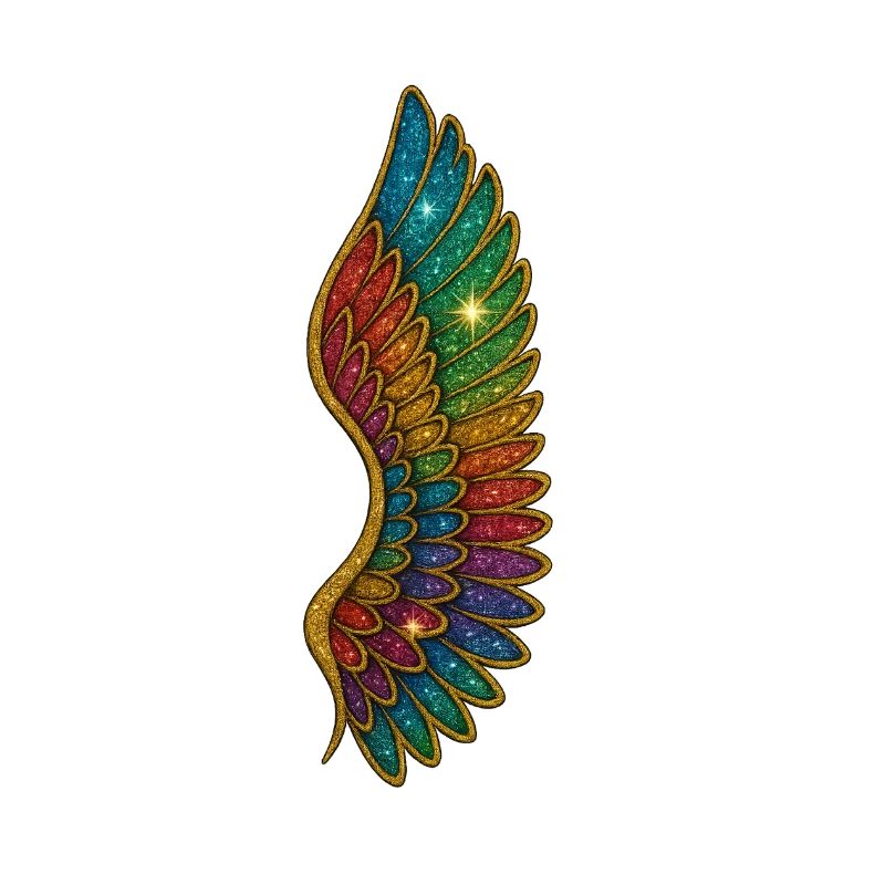 Rainbow Glitter Wings
