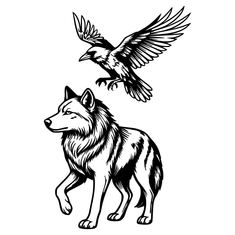 Wolf & Raven