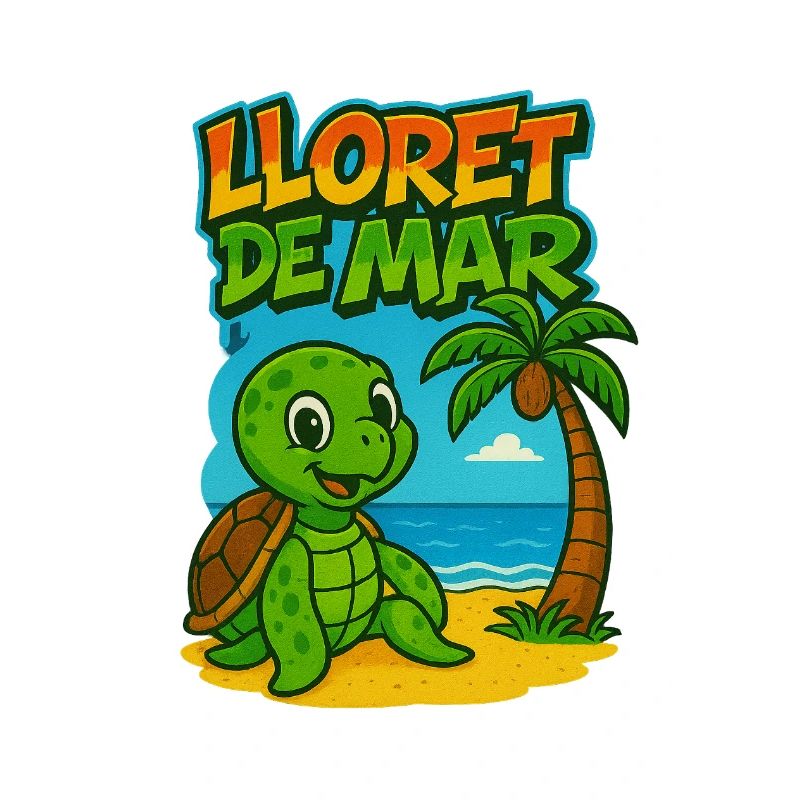 Lloret de Mar turtle cartoon beach