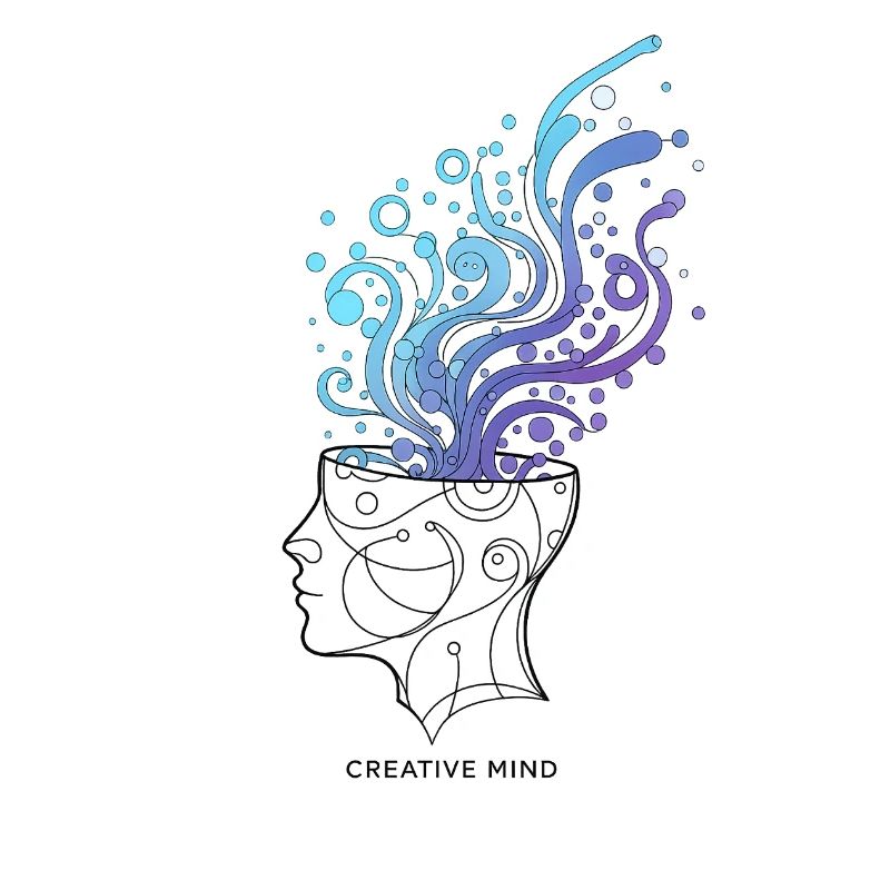 Creative Mind – Abstract Brain Illustration