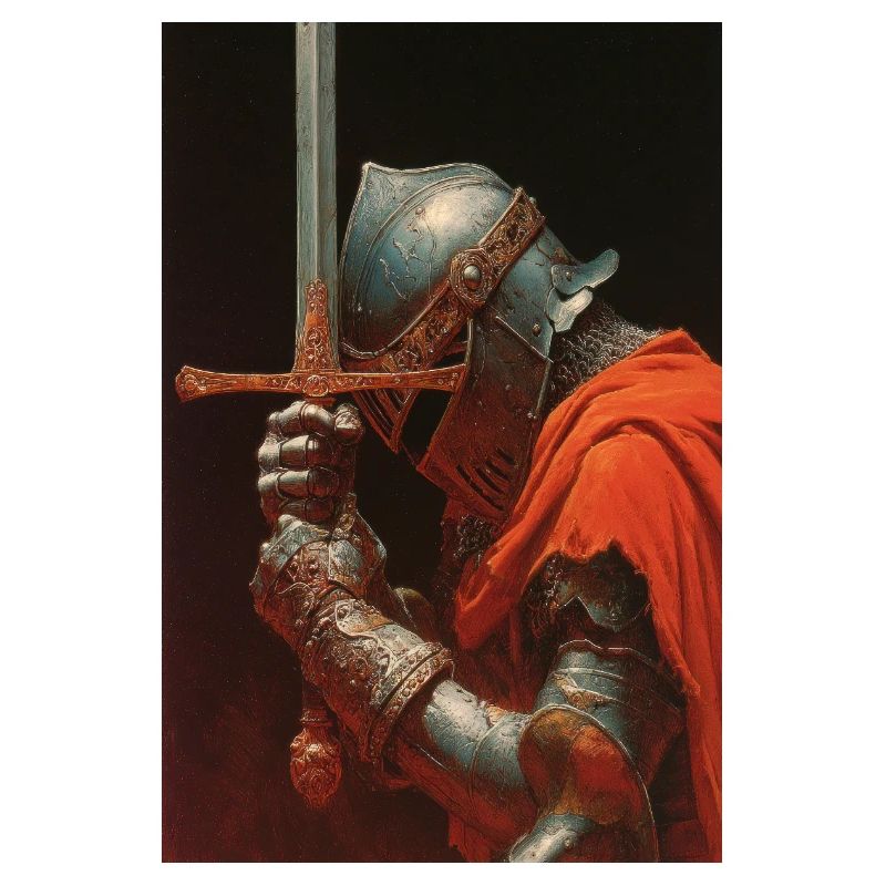 Chevalier médiéval avec épée