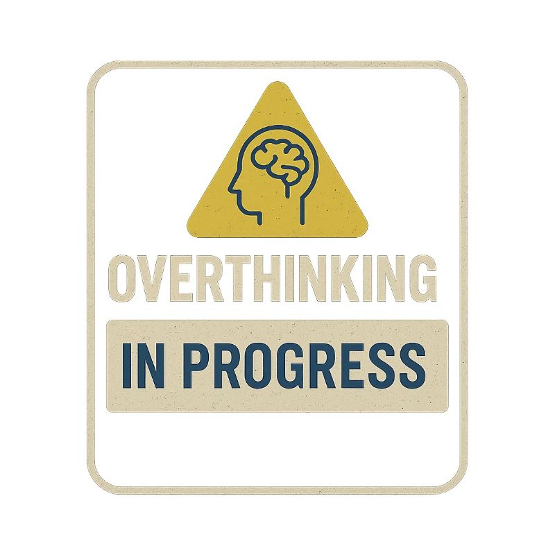 Overthinking in Progress Abzeichen